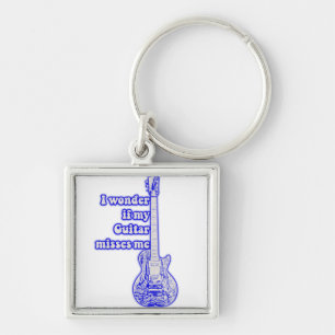 Llavero El mejor guitarrista del mundo. azul vintage