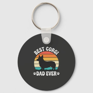 Llavero El Mejor Papá Corgi Retro Perro