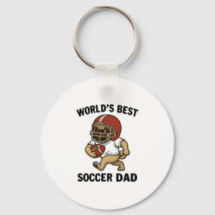 Llavero El mejor papá de fútbol del mundo - jugador Pug
