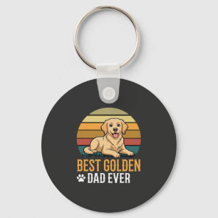 Llavero El mejor papá de Golden Retriever Retro Perro