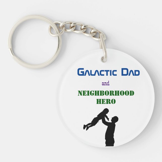 Llavero El mejor papá de la galaxia (Frente)