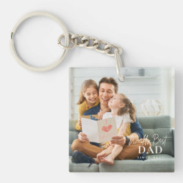 Llavero El mejor papá del mundo desde la moderna foto del 