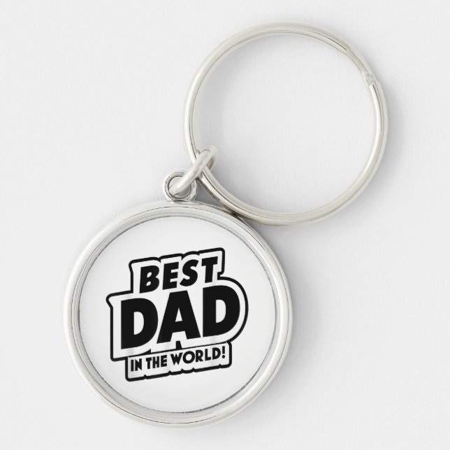 Llavero El mejor papá del mundo en el Día del Padre (Frente)