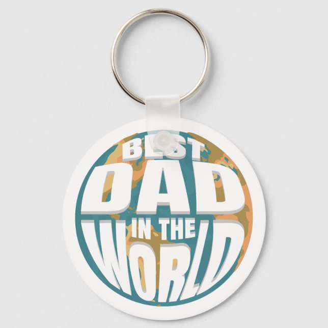 Llavero El mejor papá en el mundo del Día del Padre (Anverso)