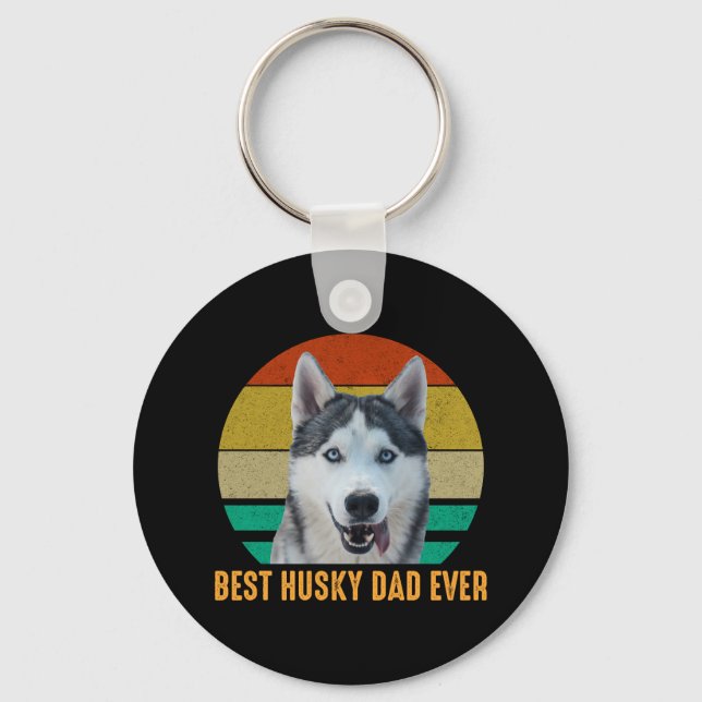 Llavero El mejor papá Husky (Anverso)