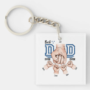 Llavero El mejor papá jamás Personalizado Fist Bump - Cuat