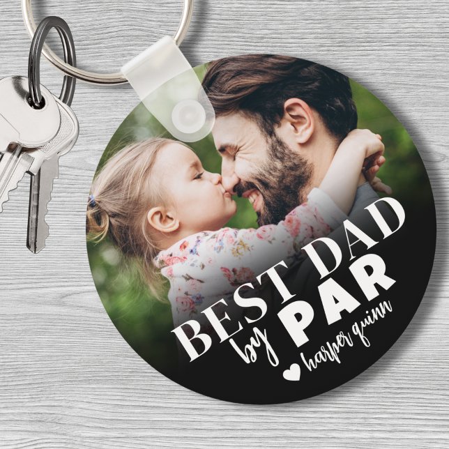 Llavero El Mejor Papá Por Par Foto (Best Dad By Par Photo keychain)