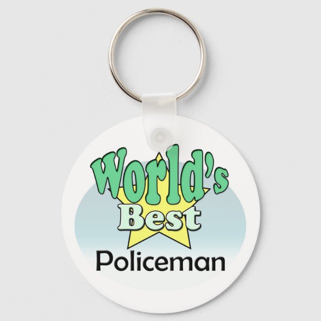 Llavero El mejor policía del mundo (Anverso)