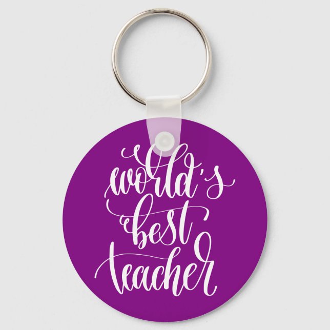 Llavero El mejor profesor del mundo (Anverso)