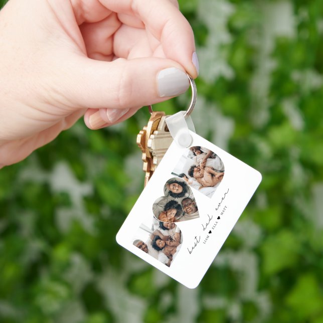 Llavero El mejor regalo de Collage de fotos moderno para e (Mano)