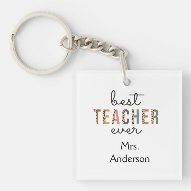 Llavero El mejor regalo personalizado del profesor para el (Frente)