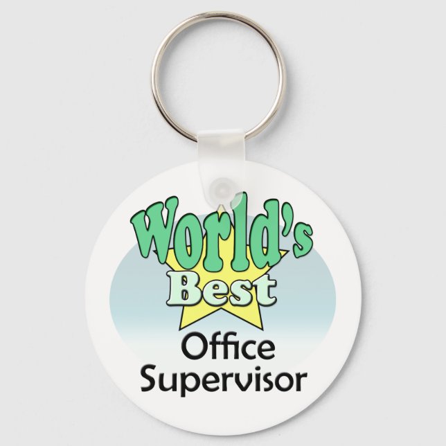Llavero El mejor supervisor de oficinas del mundo (Anverso)