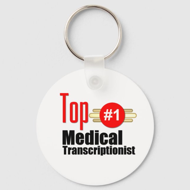 Llavero El mejor transcriptor médico (Anverso)