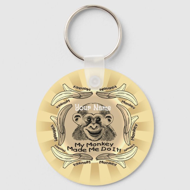 Llavero El Mono Me Hizo Hacerlo (Anverso)