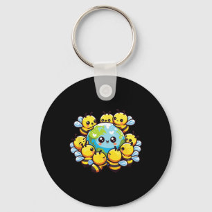 Llavero El mundo de la Tierra Bee Kawaii Beis