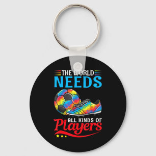 Llavero El mundo necesita tipos de jugadores fútbol autism