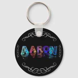 Llavero El nombre de Aaron en las luces 3D (Fotografía)