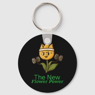 Llavero El nuevo diseño de gimnasio divertido de Flower Po