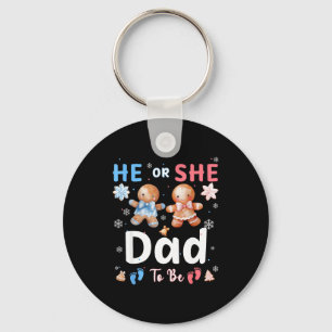 Llavero Él o Ella Papá Para Ser Navidad Jengibre Revelació