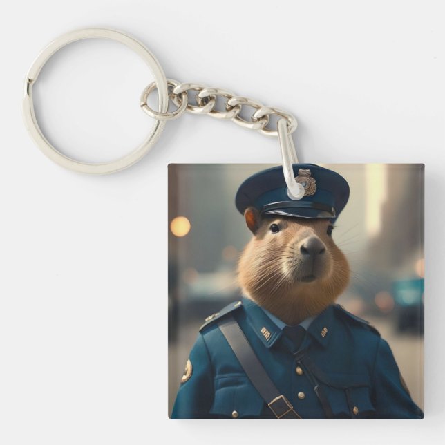 Llavero El oficial Capybara: Manteniendo la paz, (Frente)