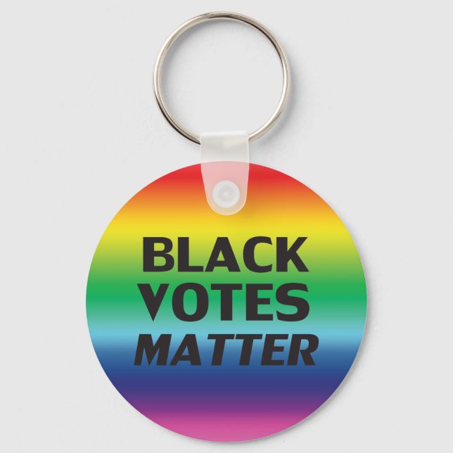 Llavero El orgullo "Black Votes Mater" es lgbtq lgbt rainb (Anverso)