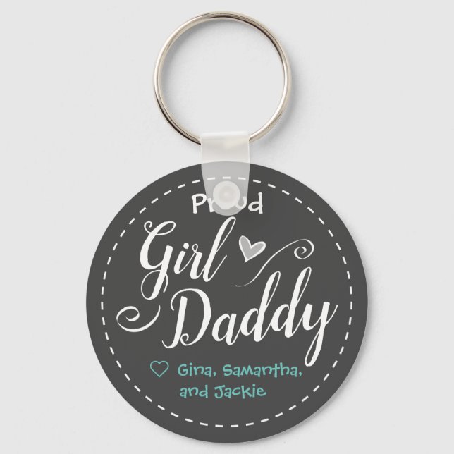 Llavero El orgulloso Chica Daddy personalizado (Anverso)