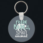 Llavero El Oso Polar Es Mi Espíritu Animal Amante<br><div class="desc">El Oso Polar Es Mi Animal Espiritual. Diseño inspirador y motivacional para crear conciencia sobre el calentamiento global, el cambio climático y el aumento de la temperatura del planeta. Esta mercancía de amor de oso polar es para la campaña de conservación de la vida silvestre. Perfecto para crear conciencia sobre...</div>