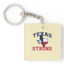 El País Patriota Texas Fuerte Keychain Acrílico