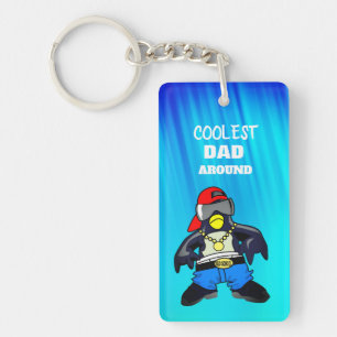 Llavero El papá más frío alrededor de Rectangle Keychain