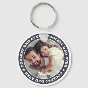 Llavero El papá más genial jamás Foto personalizada modern