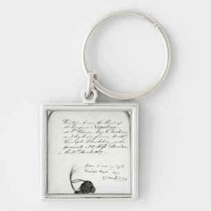 Llavero El pelo cortó del jefe del emperador Napoleon