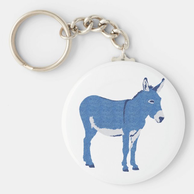 Llavero El pequeño Eddie Donkey no es realmente azul (Frente)