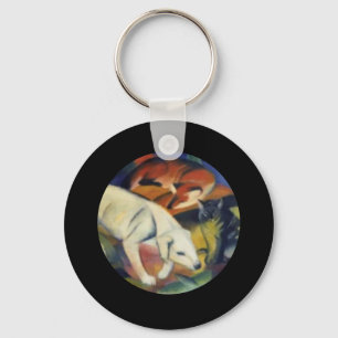 Llavero El perro blanco, Bella Artes de Franz Marc