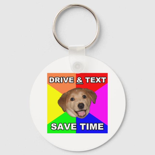 Llavero El perro consejero dice: Drive & Text (Anverso)