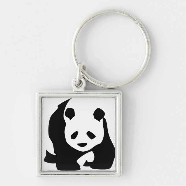 Llavero el personalizado de los osos del oso de panda (Frente)