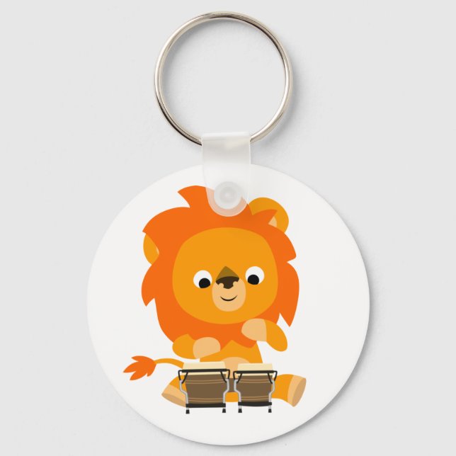 Llavero El Personalizado del Lion Pagando Bongos Keyring (Anverso)