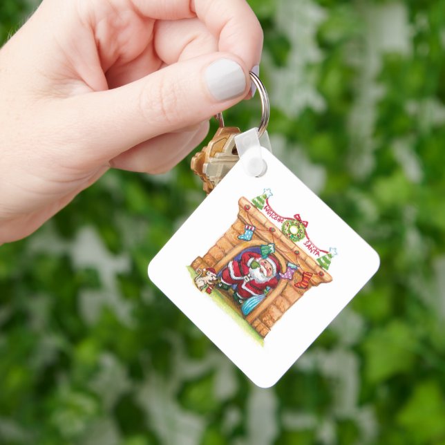 Llavero El Personalizado lindo, Jolly Santa Claus, viene a (Mano)