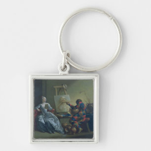 Llavero El pintor del Harlequin, c.1742 (aceite en lona)
