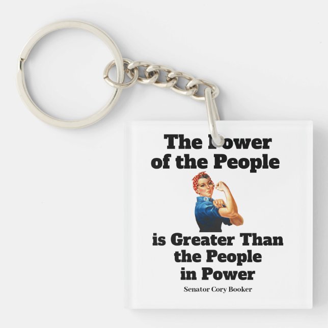 Llavero El poder del Keychain del pueblo (Frente)