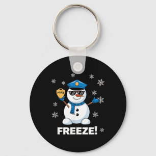 Llavero El policía Snowman congela a los Navidades Fiesta 