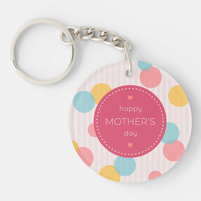 Llavero El polka hace feliz día de la madre | Keychain (Frente)