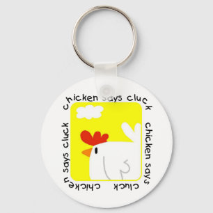 Llavero El pollo dice las camisetas y los regalos del cloq