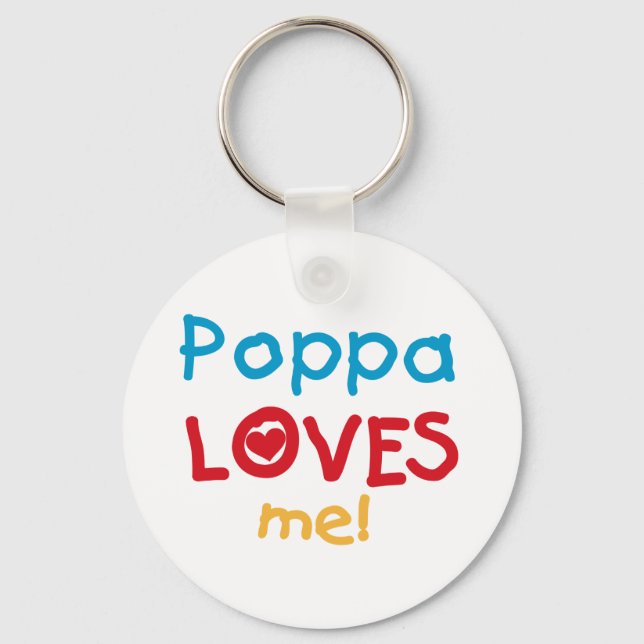 Llavero El Poppa me ama las camisetas y los regalos (Anverso)