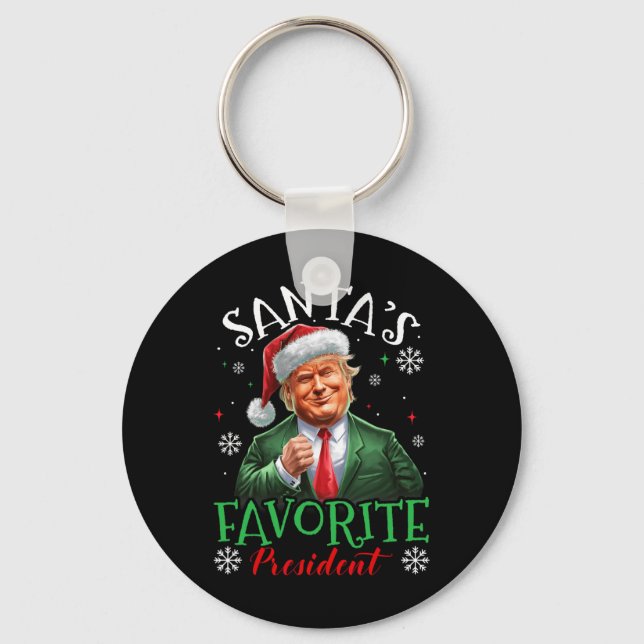 Llavero El presidente favorito de Santa Claus, Funny Trump (Anverso)