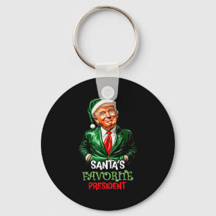 Llavero El presidente favorito de Santa gracioso Santa Tru