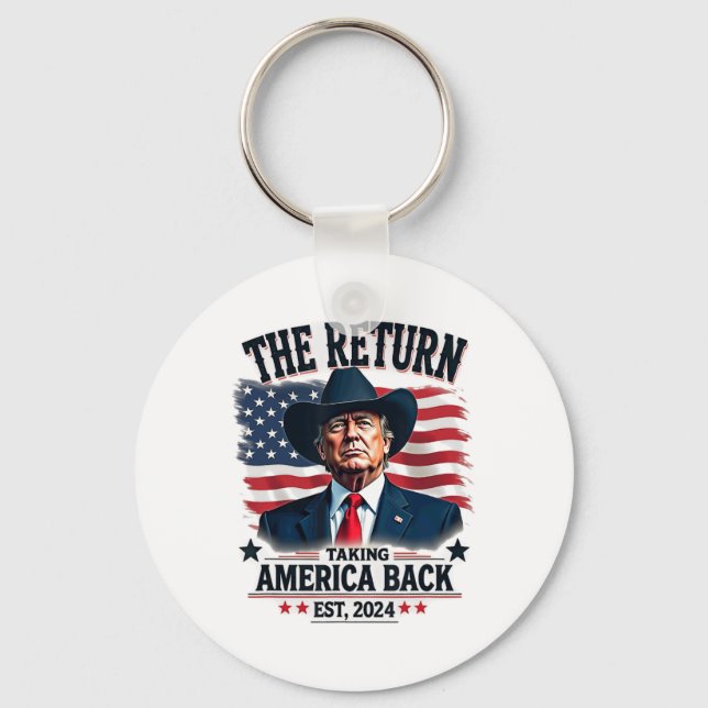 Llavero El presidente patriótico Donald Trump se desvanece (Anverso)