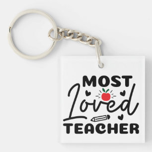 Llavero El profesor más querido Wordart