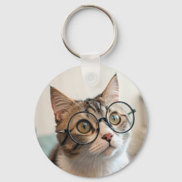 Llavero El Profesor: Un gato erudito en gafas