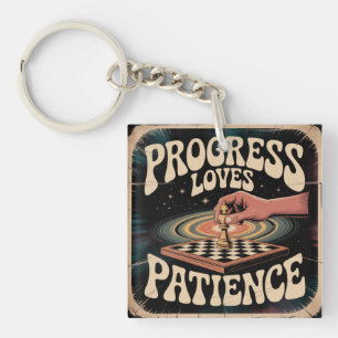 Llavero El progreso ama la paciencia