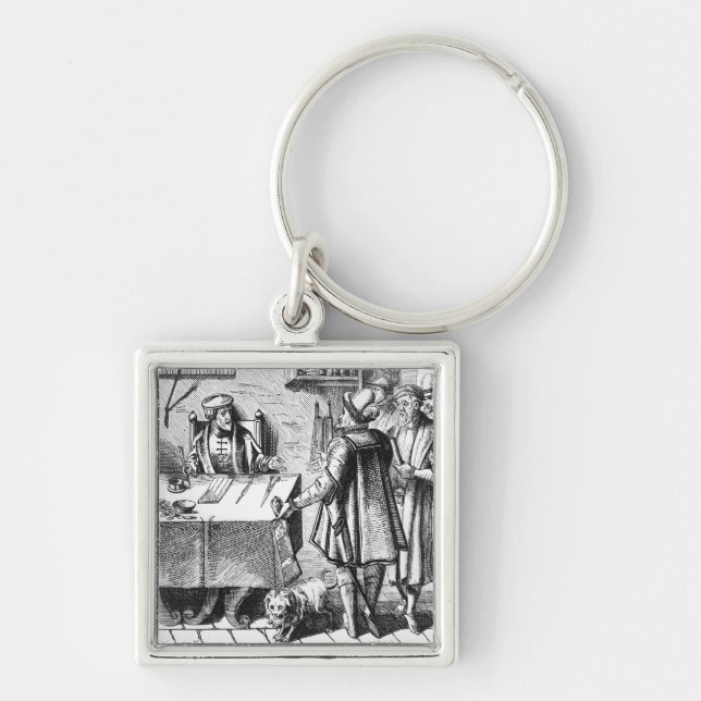 Llavero El receptor de impuestos, después de un grabar en (Frente)